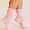 2-Pack Plush Stripe Socks By Z Supply - Pink Cherry -Chic Mode Shop 2 PackPlushStripeSocks