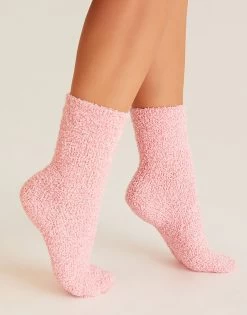 2-Pack Plush Stripe Socks By Z Supply - Pink Cherry