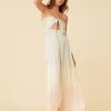 Dip Dye Jumpsuit By Surf Gypsy - Peach/Sage -Chic Mode Shop A11078SOFTSAGEJUMPSUIT 1