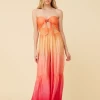 Dip Dye Jumpsuit By Surf Gypsy - Sunset Ombre -Chic Mode Shop A11078SUNSETJUMPSUIT 2