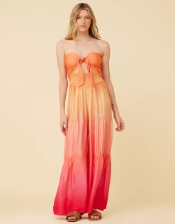 Dip Dye Jumpsuit By Surf Gypsy - Sunset Ombre