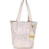 Natural Beauty Market Tote By America & Beyond - White -Chic Mode Shop AB21 168