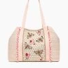 Natural Honey Bee Embellished Tote By America & Beyond - Honey Bee -Chic Mode Shop AB21 277 1