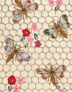 Natural Honey Bee Embellished Tote By America & Beyond - Honey Bee -Chic Mode Shop AB21 277 4