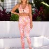 Katie Legging By California Kisses - Adult - Pink/Orange Multi -Chic Mode Shop ADULT KATIE SPORTS BRA KATIE LEGGING PKMU 2