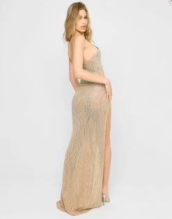 All Shine On Me Maxi Dress By Summer Haus - Nude -Chic Mode Shop ALLSHINEONME.NUDE .2
