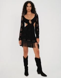 Aubrey Mini Dress By For Love & Lemons - Black