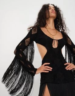 Aubrey Mini Dress By For Love & Lemons - Black -Chic Mode Shop AUBREY MINI DRESS BLCK 3