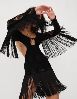 Aubrey Mini Dress By For Love & Lemons - Black -Chic Mode Shop AUBREY MINI DRESS BLCK 4