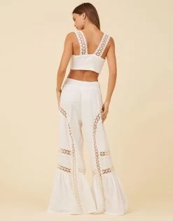 Flare Pant By Surf Gypsy - White