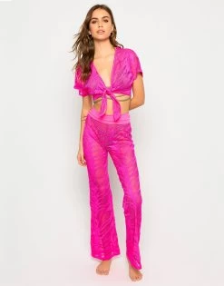 Miller Pant - Neon Pink -Chic Mode Shop B12139C1 B12139C7 NEPK 1 167363e8 00f8 4537 b240 b868f369ae11