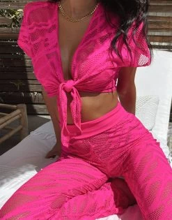 Miller Pant - Neon Pink -Chic Mode Shop B12139C1 B12139C7 NEPK 2 12898aa4 380c 419f a443 3523f944f72a