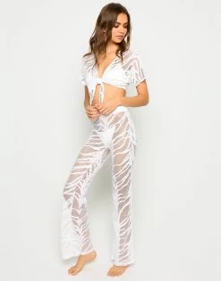 Miller Pant - White -Chic Mode Shop B12139C1 B12139C7 WHTE 2 cropped e108e8c8 5d58 426e 9a16 3a5c73d129bd