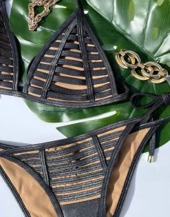 Hard Summer Tie Side Bottom - Black Silver 36 Hard Summer Tie Side Bottom - Black Silver -Chic Mode Shop B16104T1 B16104B2 BSLV 1 5e6bae1c 2b0e 41e8 8f1f c54409f61a50