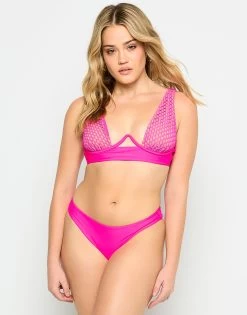 Hudson High Apex Top - Neon Pink -Chic Mode Shop B21116T0 B12105B6 NEPK 1