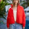Bella Puffer Jacket By Summer Haus - Red -Chic Mode Shop BELLAJACKETREDD 1