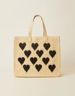 Be Mine Tote By BTB Los Angeles - Natural/Black