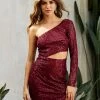Blair Mini Dress By Summer Haus - Burgundy 1 Blair Mini Dress By Summer Haus - Burgundy -Chic Mode Shop BLAIRDRESSBURG 5