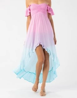 Brooklyn Maxi Dress By Tiare Hawaii - Pink Aqua Ombre -Chic Mode Shop BROOKLYNMAXPinkVioletAquaOmbre 6