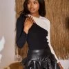 Charlotte Leather Skort By Summer Haus - Black -Chic Mode Shop CHARLOTTESKIRT BLCK1
