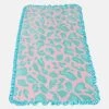 Cherry Blossom Aqua Leopard Towel -Chic Mode Shop CHERRYBLOSSOMAQUALEOPARDTOWEL