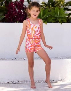 Katie Short By California Kisses - Child - Pink/Orange Multi -Chic Mode Shop CHILD KATIE CROP TOP KATIE SHORT PKMU 4
