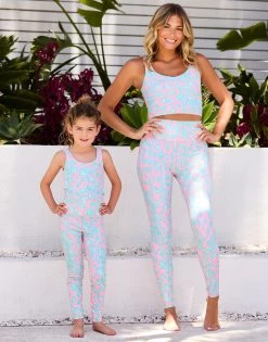 Katie Legging By California Kisses - Adult - Cherry Blossom Aqua Leopard -Chic Mode Shop CHILD ADULT KATIE CROP TOP KATIE LEGGING CBAQ 1 5f7a98fd 8262 4e78 8480 2252244accc5