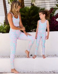 Katie Legging By California Kisses - Child - Cherry Blossom Aqua Leopard -Chic Mode Shop CHILD ADULT KATIE CROP TOP KATIE LEGGING CBAQ 2 18db058d 8f73 4e87 9909 7d0027845210
