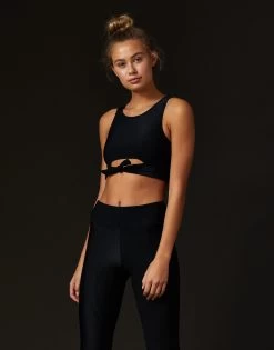 Audrey Wrap Top By California Kisses - Black -Chic Mode Shop CK AUDREY WRAP TOP BLACK 3