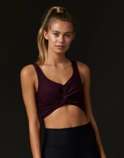 Bailey Top By California Kisses - Eggplant