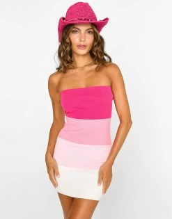 Chloe Mini Dress By Summer Haus - Pink Multi