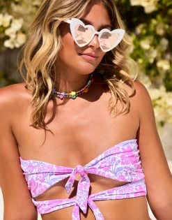 Tula Bandeau Top - Pink Lavender Floral