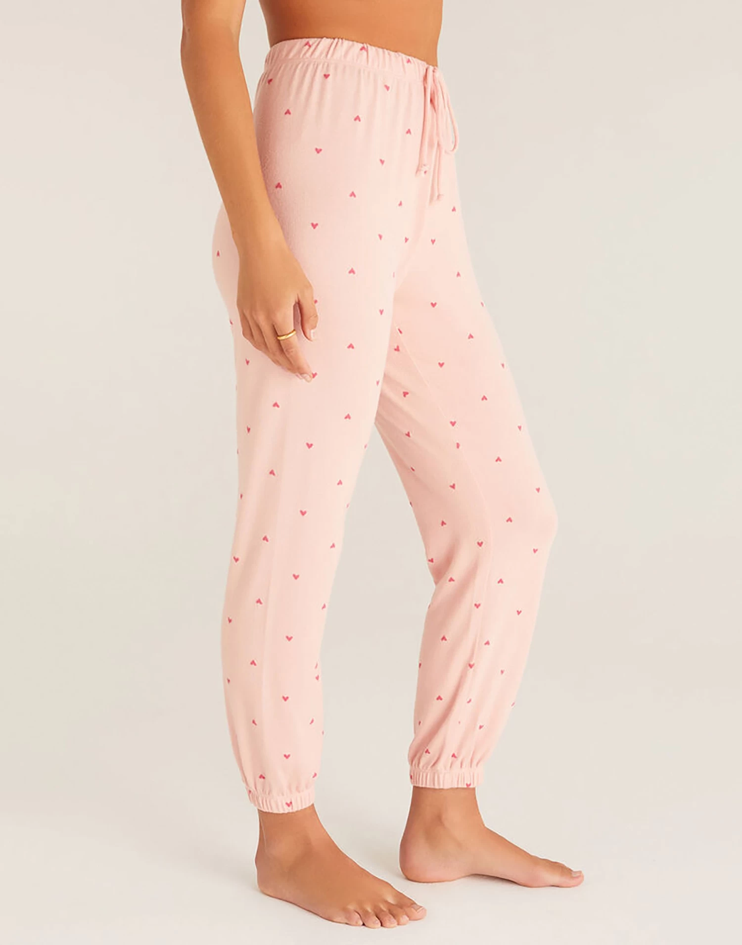 Classic Heart Jogger By Z Supply - Pink Candy 5 Classic Heart Jogger By Z Supply - Pink Candy - Image 3