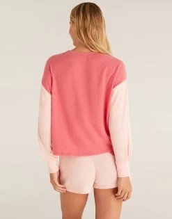 Color Block Long Sleeve Top By Z Supply - Pink Cherry -Chic Mode Shop ColorBlockLSTop3 7d9fd293 d828 421a 918b 9e171ef54443
