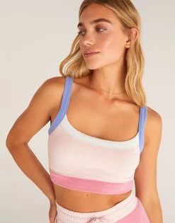 Color Block Scoop Bra By Z Supply - Shell Pink -Chic Mode Shop ColorBlockScoopBraShellPink5