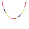 Colored Mini Heishi Necklace By Marlyn Schiff - Rainbow Multi -Chic Mode Shop ColoredMiniHeishiNecklaceRainbowMulti