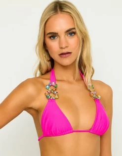 Dakota Triangle Top - Pink -Chic Mode Shop DAKOTATRITOP PINK 1