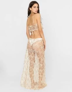 Dione Sparkle Maxi Skirt - Rose Gold