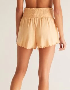 Dawn Smocked Short By Z Supply - Golden Sun -Chic Mode Shop DawnSmockedShortGoldenSun3