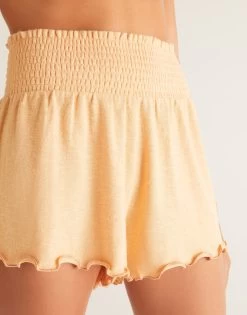 Dawn Smocked Short By Z Supply - Golden Sun -Chic Mode Shop DawnSmockedShortGoldenSun5