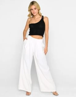 Parker Trousers By Summer Haus - Off White -Chic Mode Shop ELLATOP.BLCK .1PARKERTROUSER.WHTE .1 649c5189 b830 4b6d 9f20 79c49bd52473