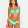 Elle Push Up Top - Aqua Shiny Wide Rib 1 Elle Push Up Top - Aqua Shiny Wide Rib -Chic Mode Shop ELLEPUSHUPTOP GLORIASKIMPYBOTTOM AQUA