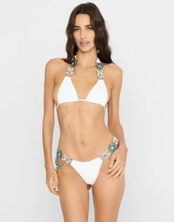 Emerson Halter Top - White -Chic Mode Shop EMERSONTRITOP EMERSONSKIMPY WHTE 1