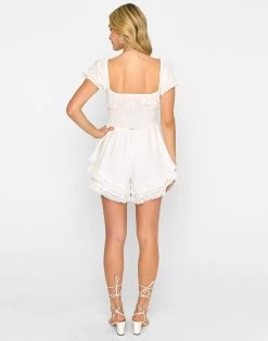 Everette Romper - White -Chic Mode Shop EveretteRomper.WHTE .3