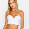 Flo Longline Top - White Shiny Rib -Chic Mode Shop FLO LONGLINE TOP ANGELA SKIMPY BOTTOM WHTE 1