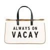 Always On Vacay Tote - Canvas 1 Always On Vacay Tote - Canvas -Chic Mode Shop G3150