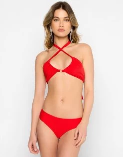 Georgia Halter Top - Red -Chic Mode Shop GEORGIAHALTERTOP KATEFULLBOTTOM REDD 1