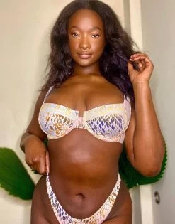 Karter Bralette Top - Snake Multi -Chic Mode Shop GraceBrown B12105T8 B12105B0 SNK1 2