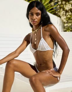 Hard Summer Triangle Top - White -Chic Mode Shop HARD SUMMER TRIANGLE TOP TIE SIDE WHITE 7