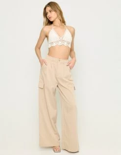 Helena Cargo Pant By Summer Haus - Taupe